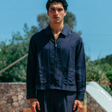Chemise zippée en lin Emile