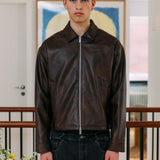 Zayn Lederjacke, Braun