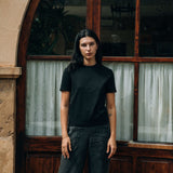 Brando Tailliertes T-Shirt, Schwarz