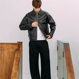 Zayn Lederjacke, Schwarz 