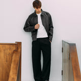 Zayn Lederjacke, Schwarz 