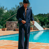 Chemise zippée en lin Emile
