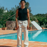 Vitor Wide Jeans, Cream