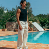Vitor Wide Jeans, Cream