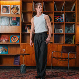 Gerard Pinstripe Trousers, Brown