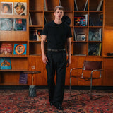 Bernard Ribbed T-Shirt, Black