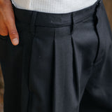 Dylan Wool Trousers, Black