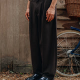 Lowen Wool Blend Trouser, Dark Brown