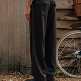 Lowen Wool Blend Trouser, Dark Brown
