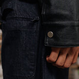 Zayn Lederjacke, Schwarz 