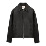 Zayn Lederjacke, Schwarz 