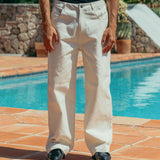 Vitor Wide Jeans, Cream
